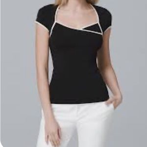 WHBM cap sleeve bandage top